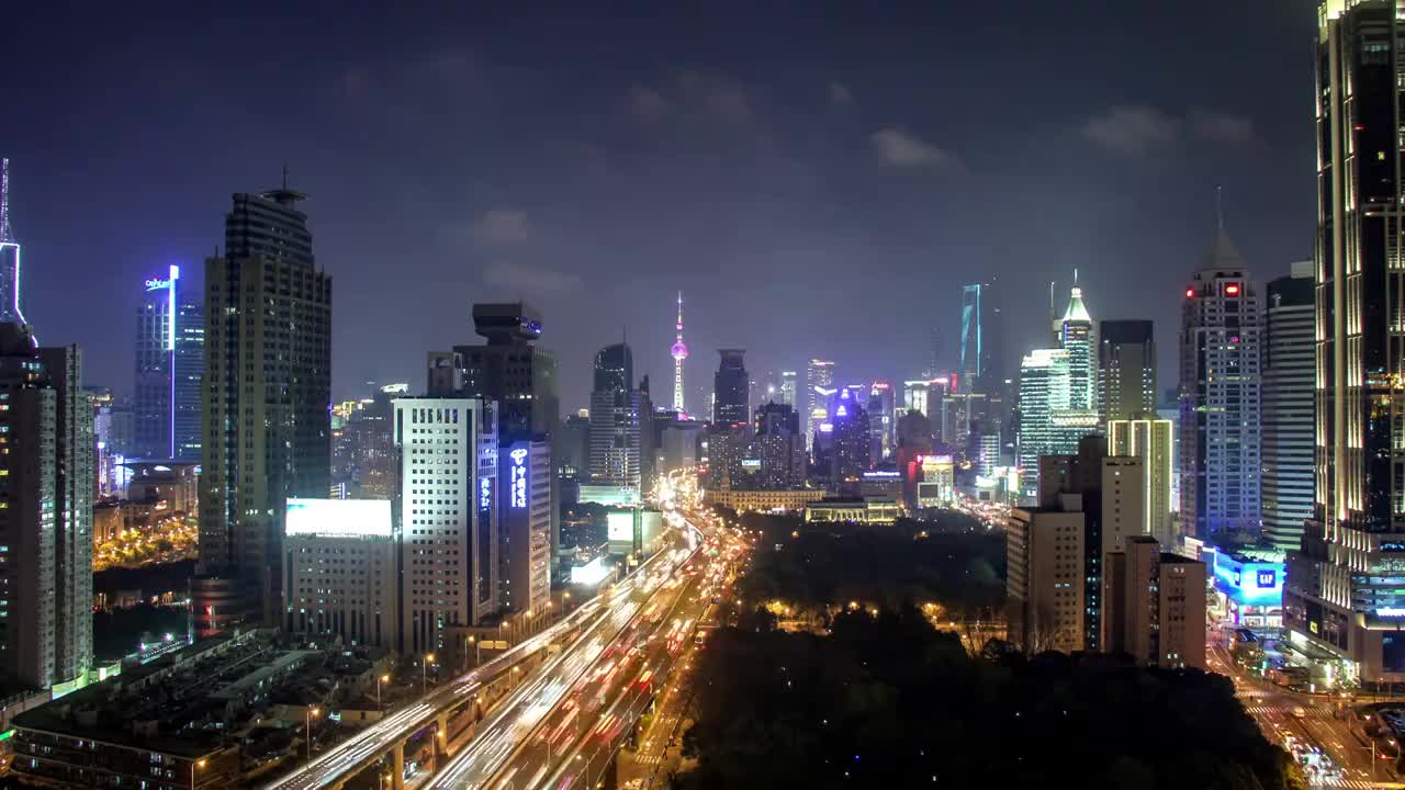上海延安路高架4k延时视频下载
