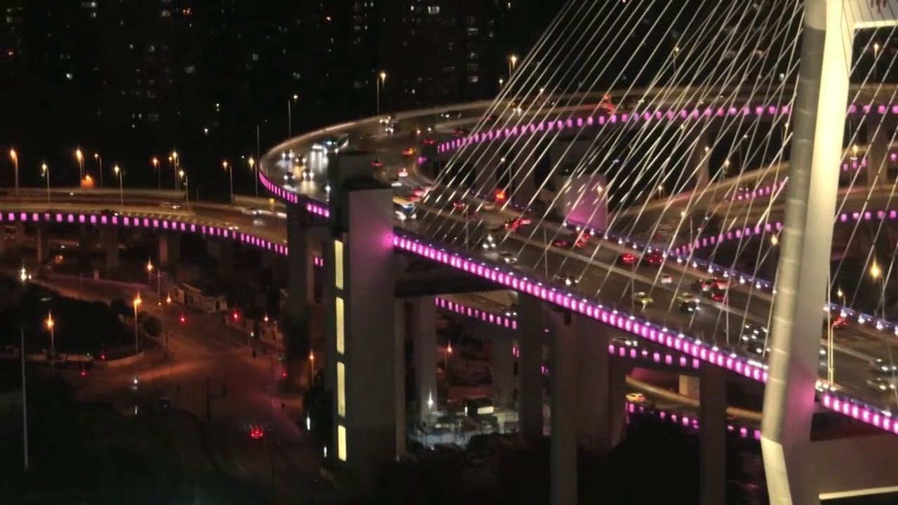 航拍上海南浦大桥夜景4k视频视频下载