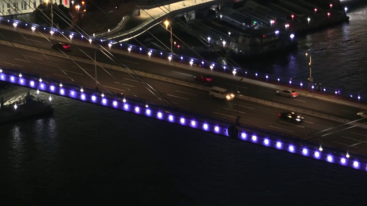 航拍上海南浦大桥夜景4k视频视频下载