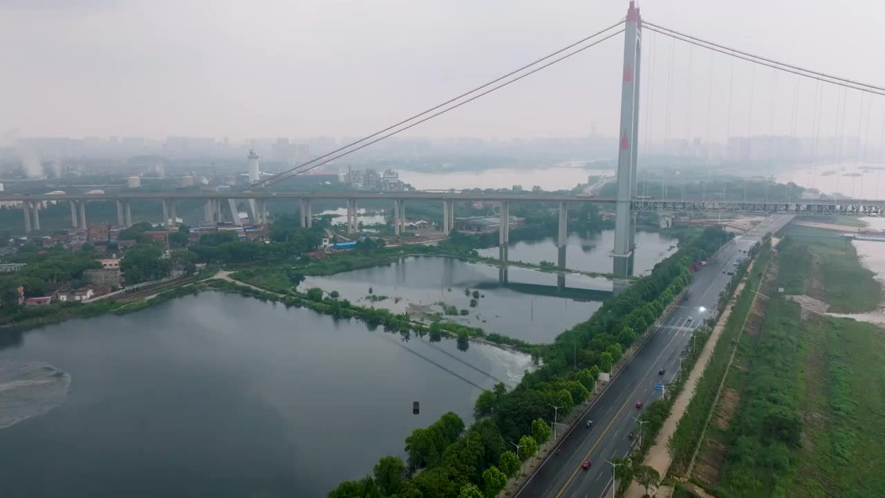 湖南岳阳城市环境航拍视频下载