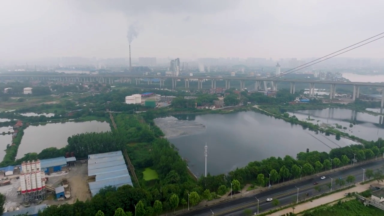 湖南岳阳城市环境航拍视频下载