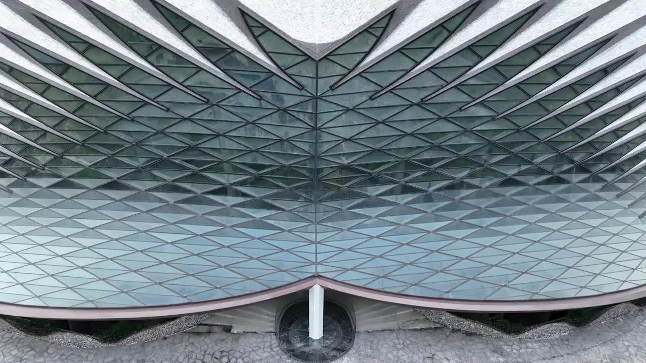 广东省深圳市龙华区大浪地标玛丝菲尔大厦航拍视频素材