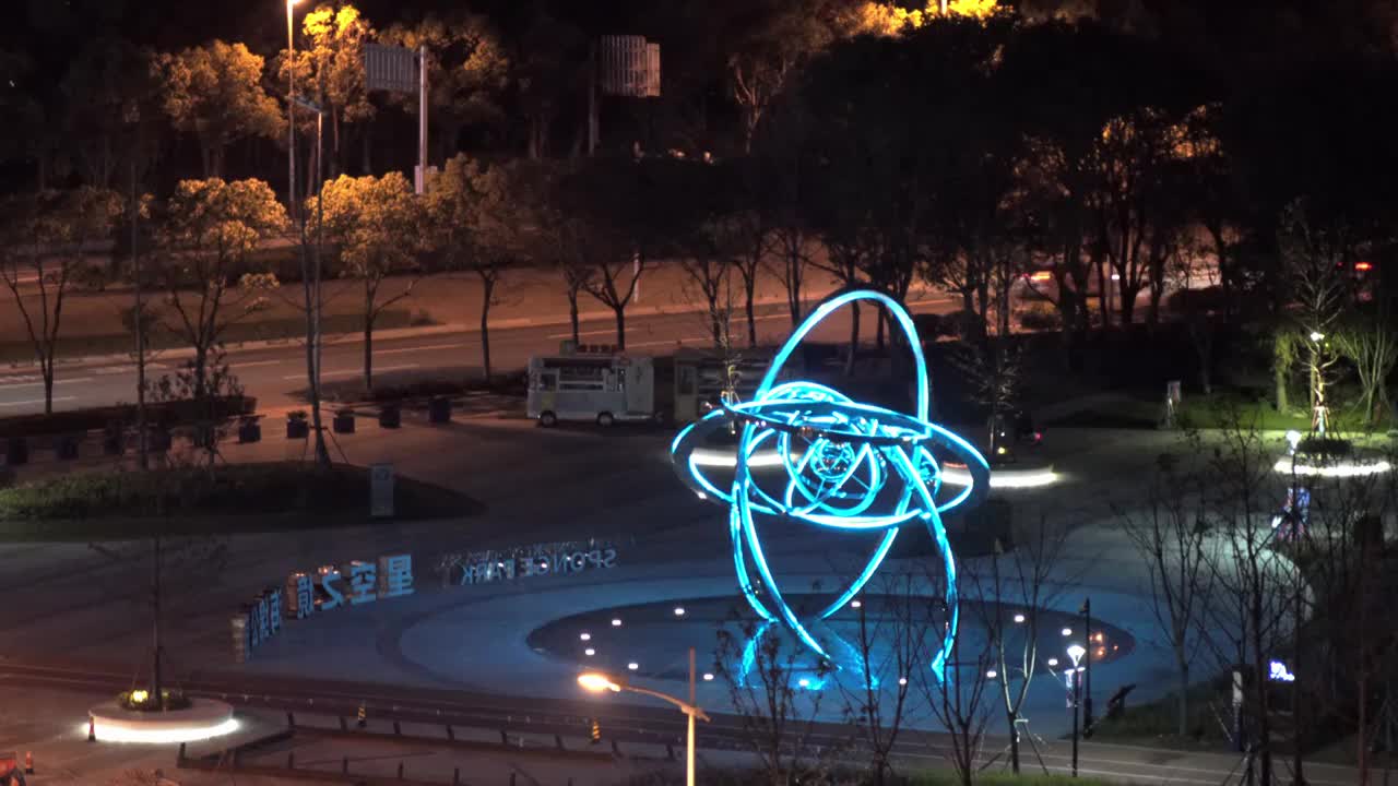 星球轨道雕塑照明4k视频视频下载