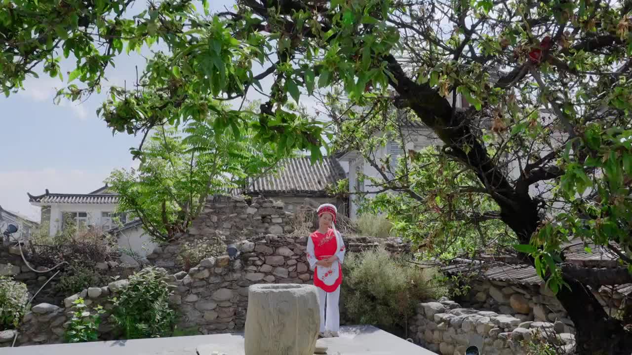 白族特色传统服饰白族姑娘特写（合集）视频素材