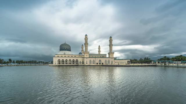 马来西亚亚庇市立清真寺视频素材