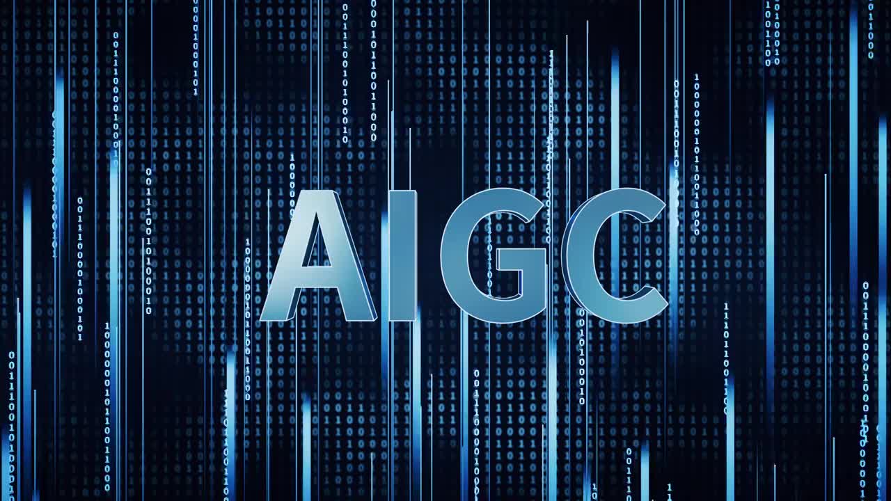 AIGC与数字科技背景3D渲染视频购买