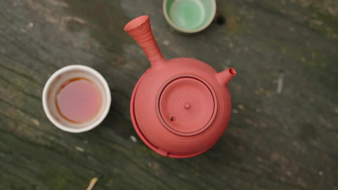 茶艺特写煮茶倒茶慢镜头视频下载