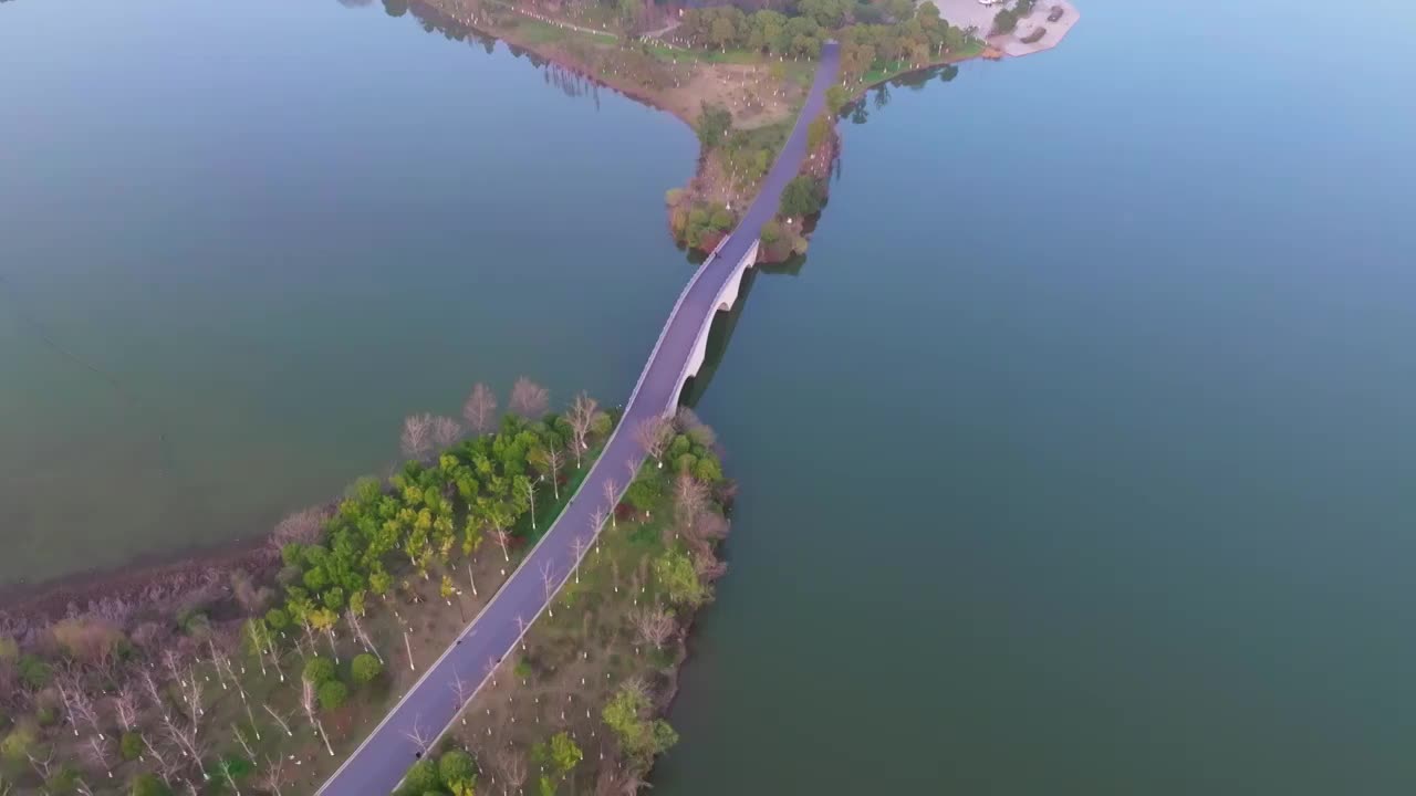 南昌象湖湿地公园航拍视频素材