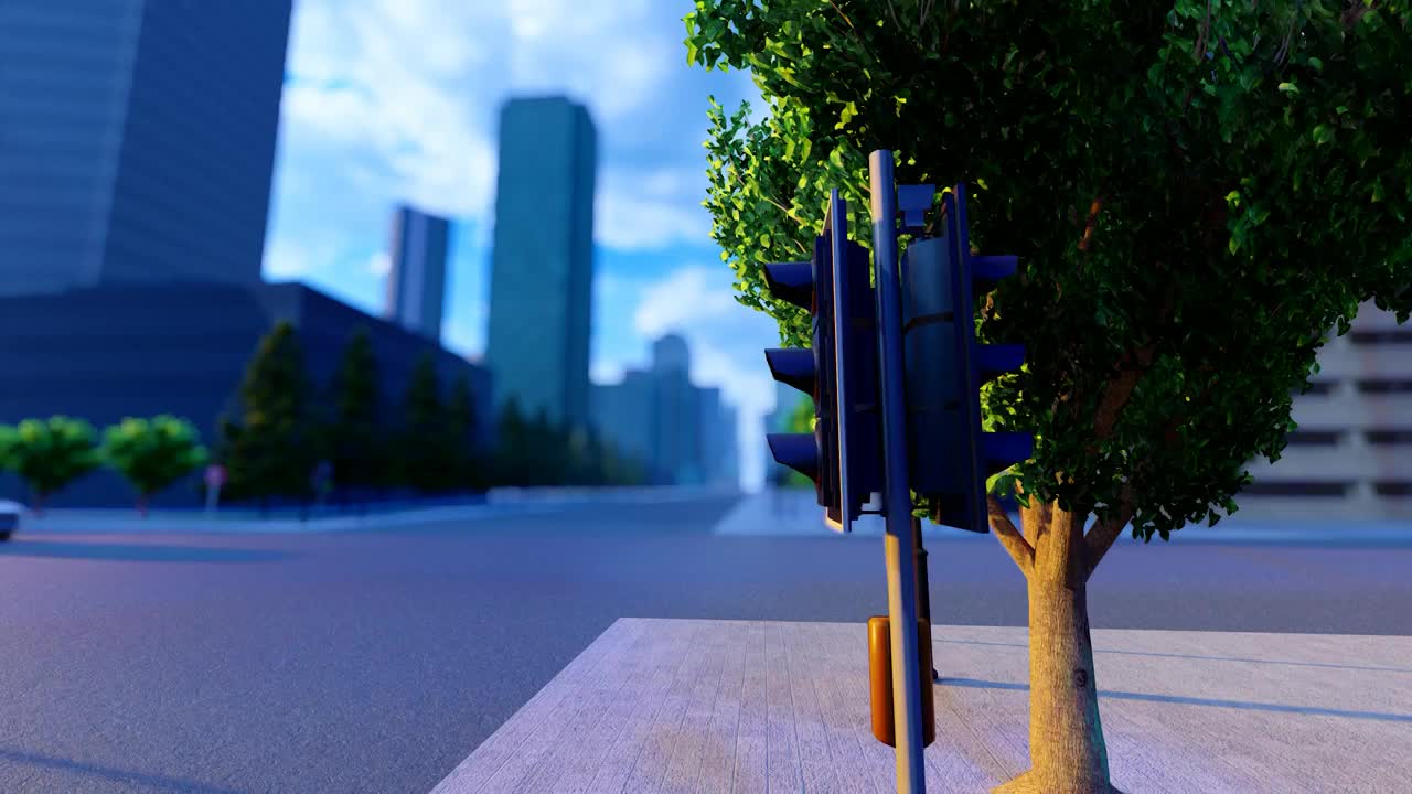 救护车紧急出动马路行驶三维动画视频（合集）视频下载