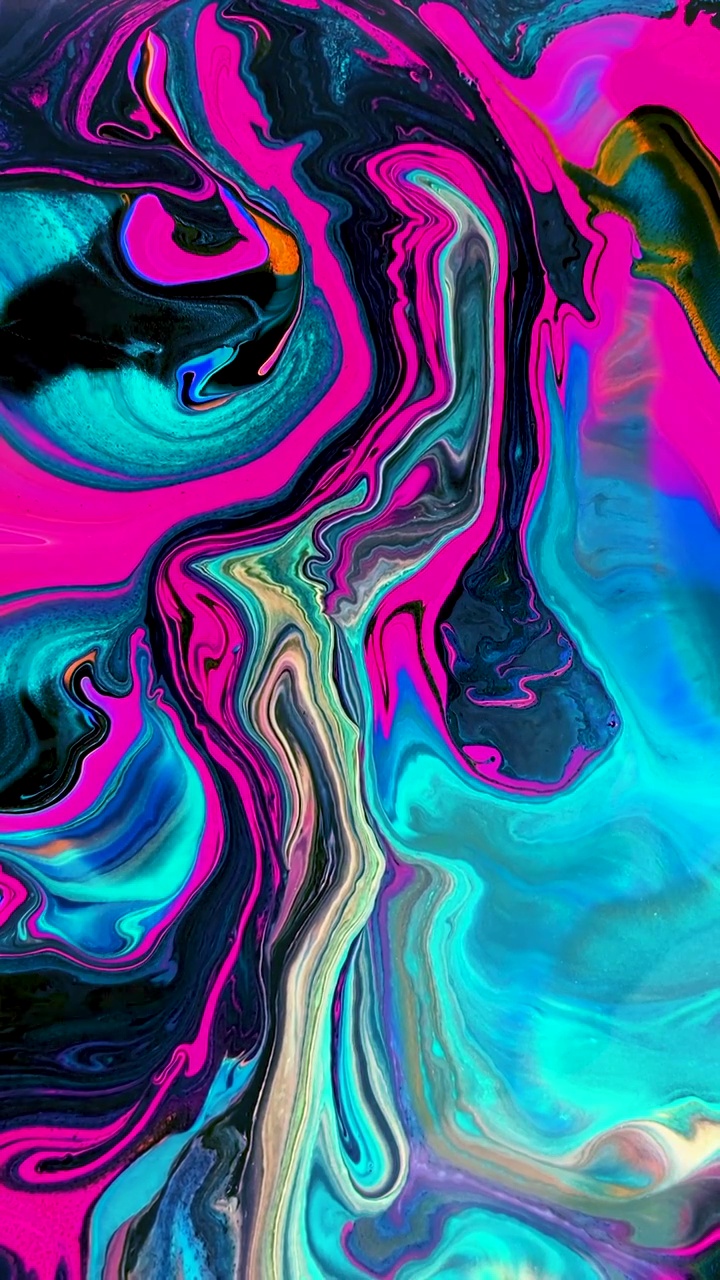 动态抽象流体艺术 流动的色彩视频下载
