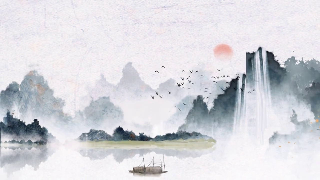 古风水墨写意中国画创意视频购买