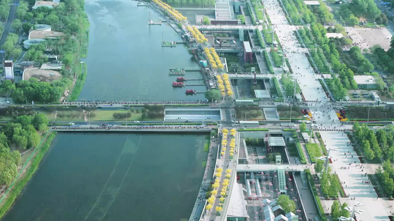 街道河流公路交通游客奥林匹克森林公园视频下载