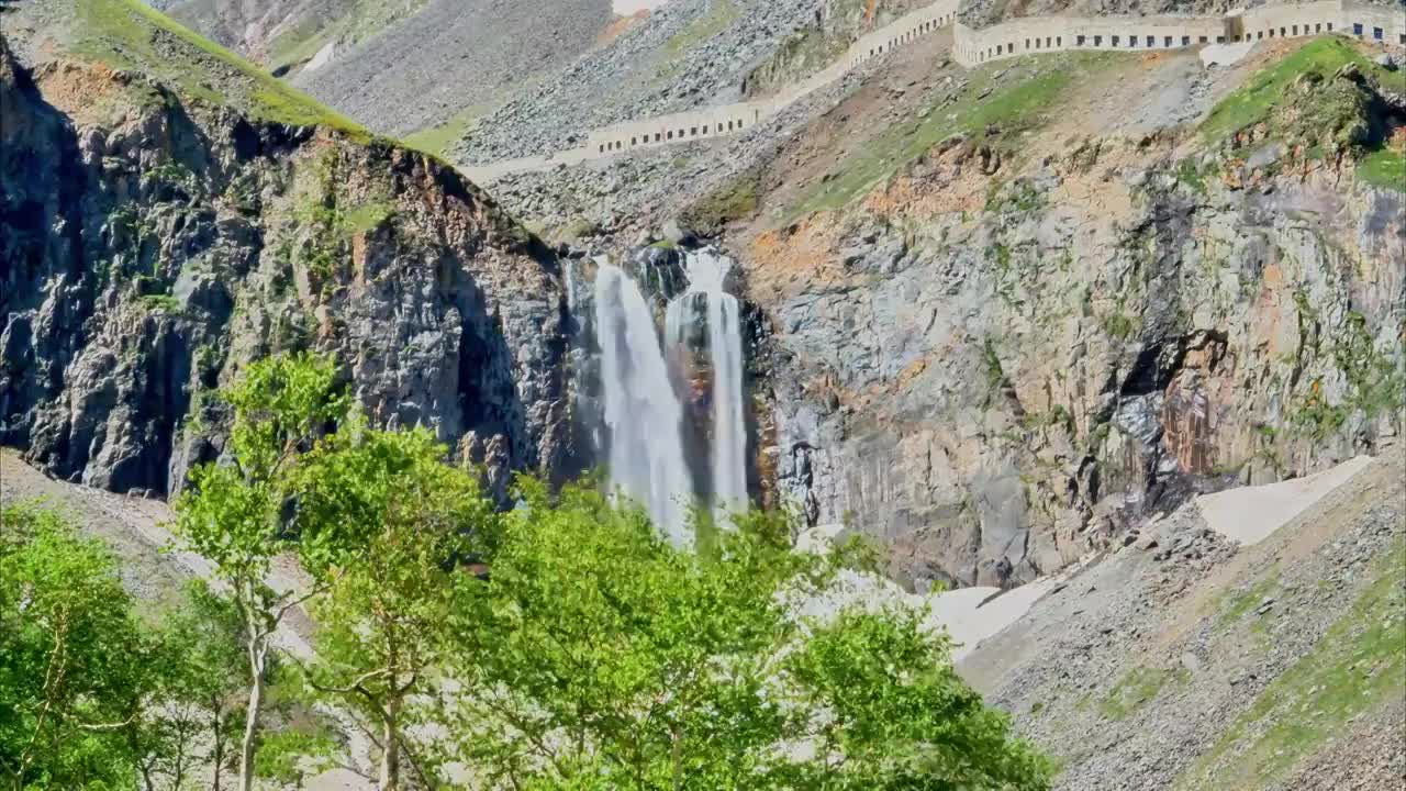 吉林省长白山大瀑布 延时摄影视频素材