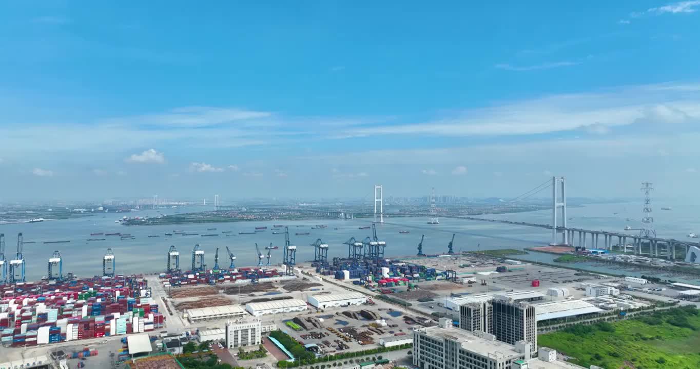 东莞港航拍视频素材