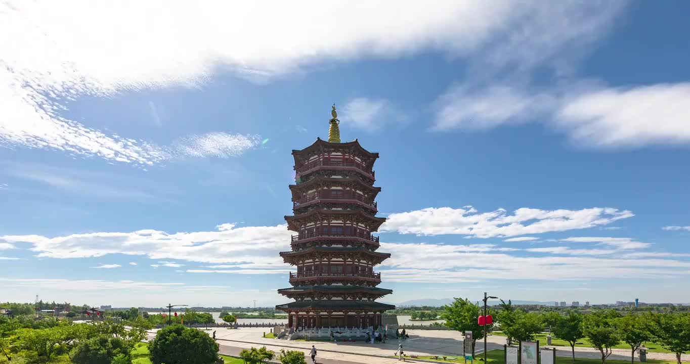 河南省洛阳市澶壑朱樱踏景区户外延时摄影视频素材