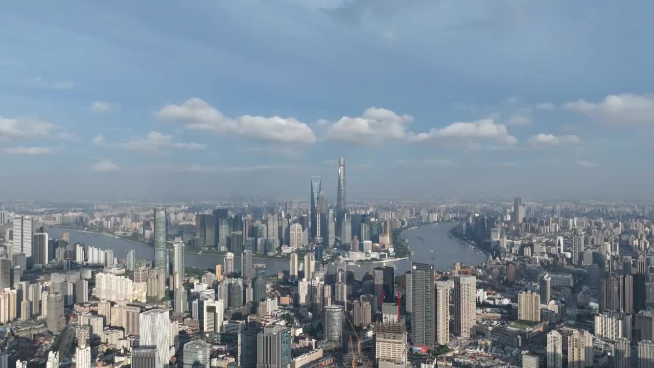 上海城市风光航拍延时视频下载