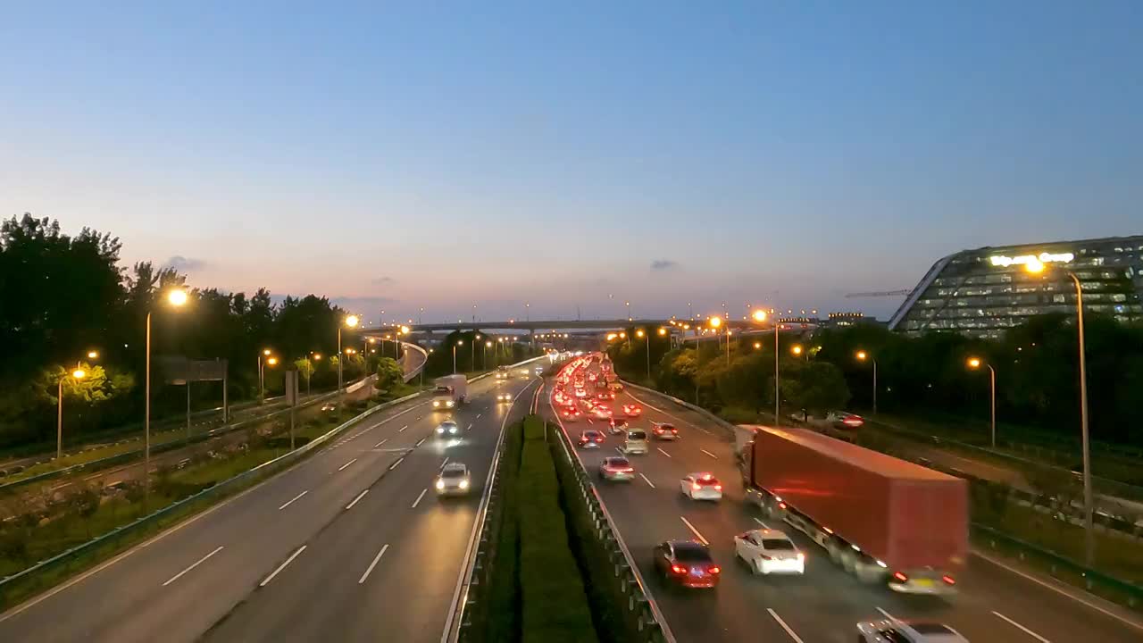 城市高速公路夜景视频下载