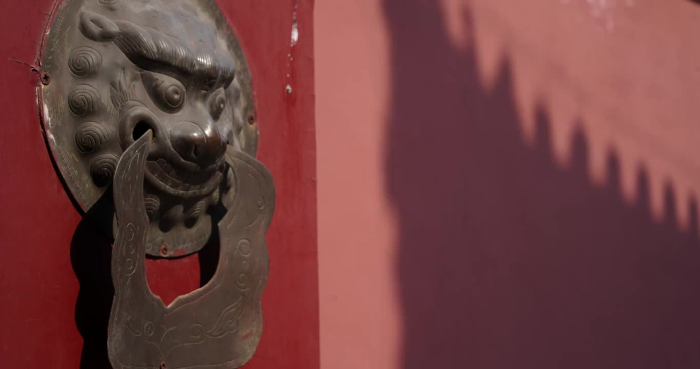 北京太庙：古代门环延时日景视频下载