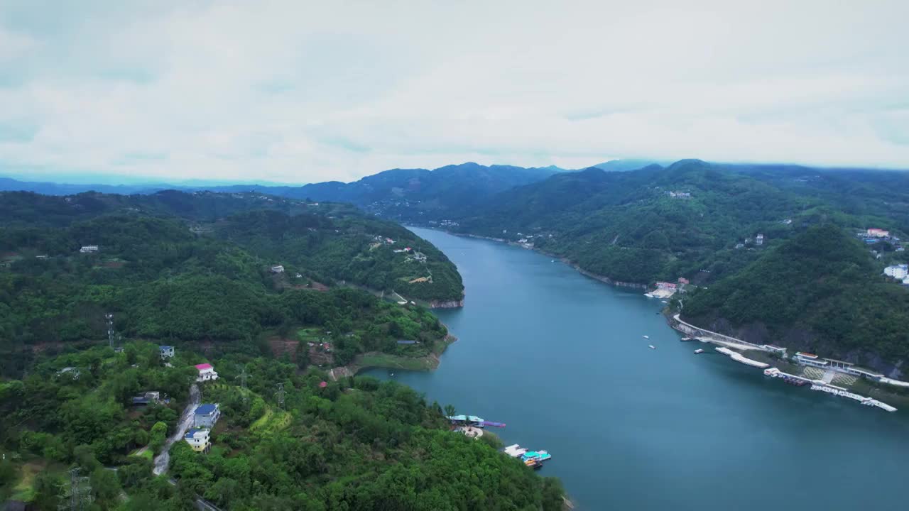 4K壮丽西陵峡长江三峡自然风光航拍视频视频下载