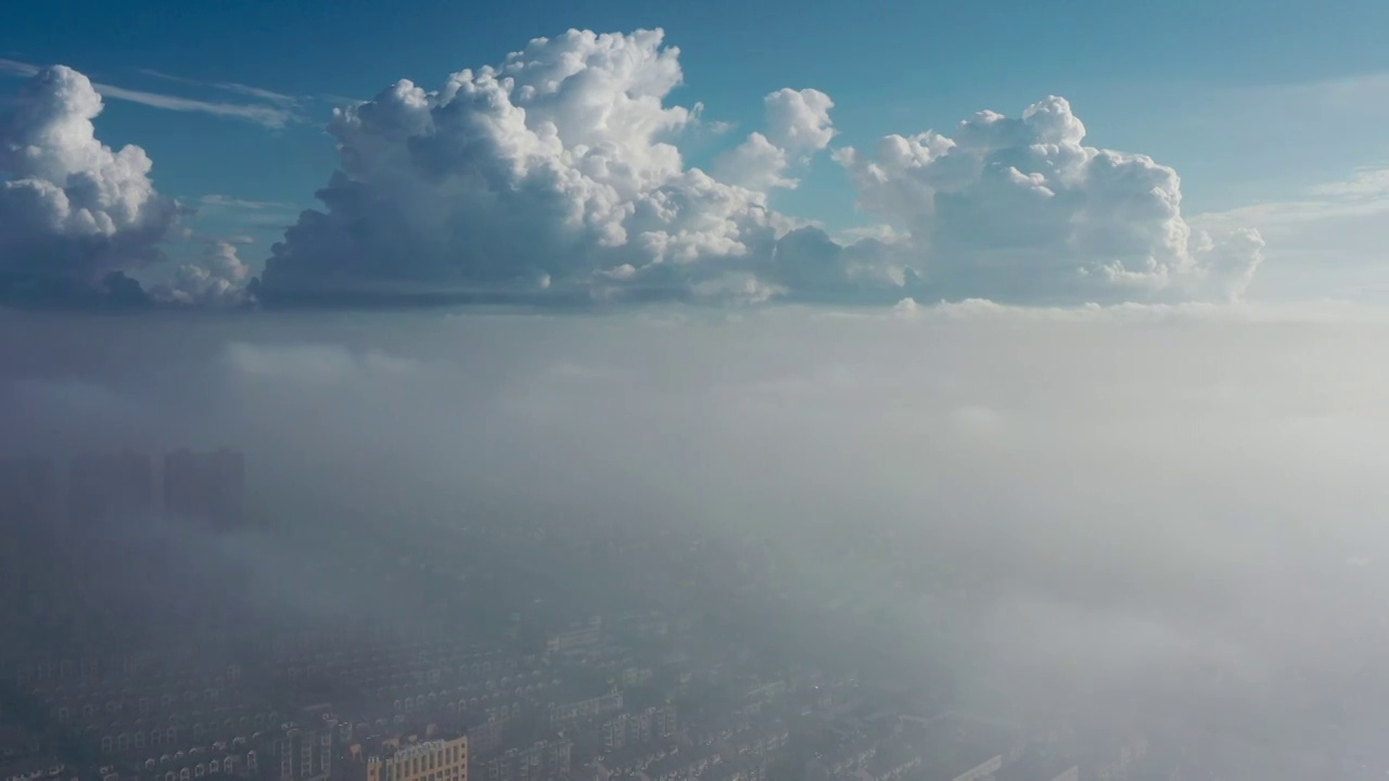 平流雾云朵视频素材