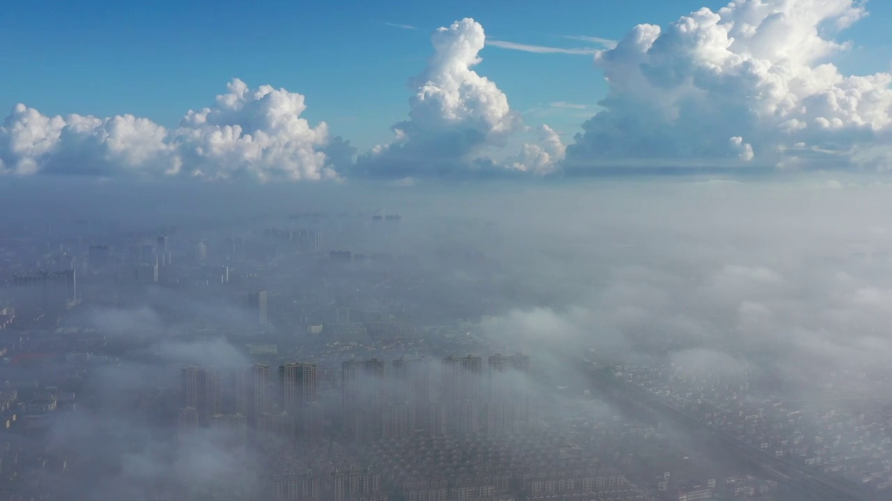 平流雾云朵视频素材