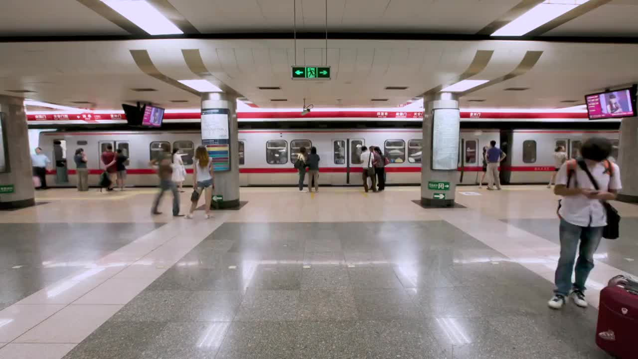 北京地铁内景视频下载