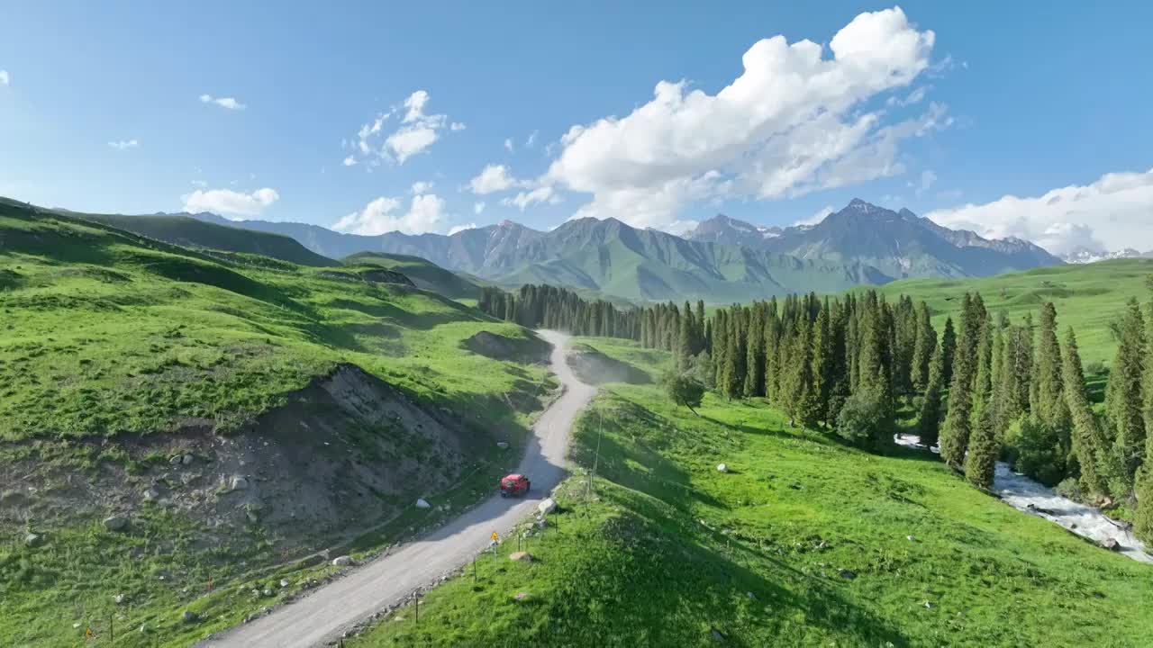 新疆 孟克特古道 自驾 旅行 自然视频下载