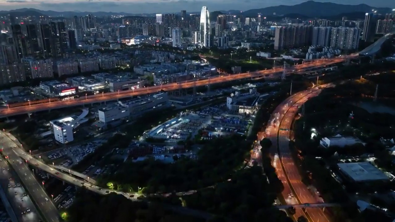 城市交通道路夜景延时视频下载