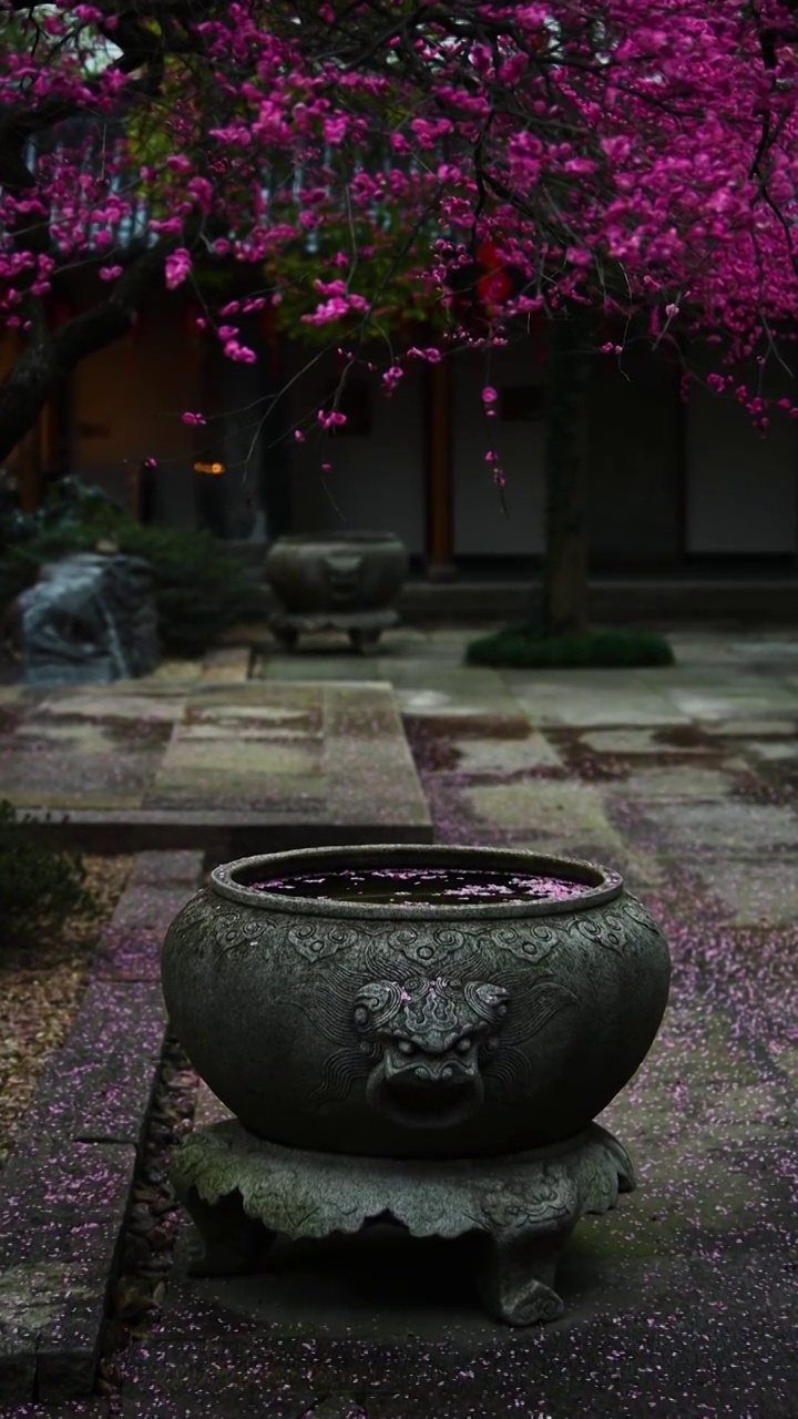 铁佛寺的梅花，浙江湖州视频下载