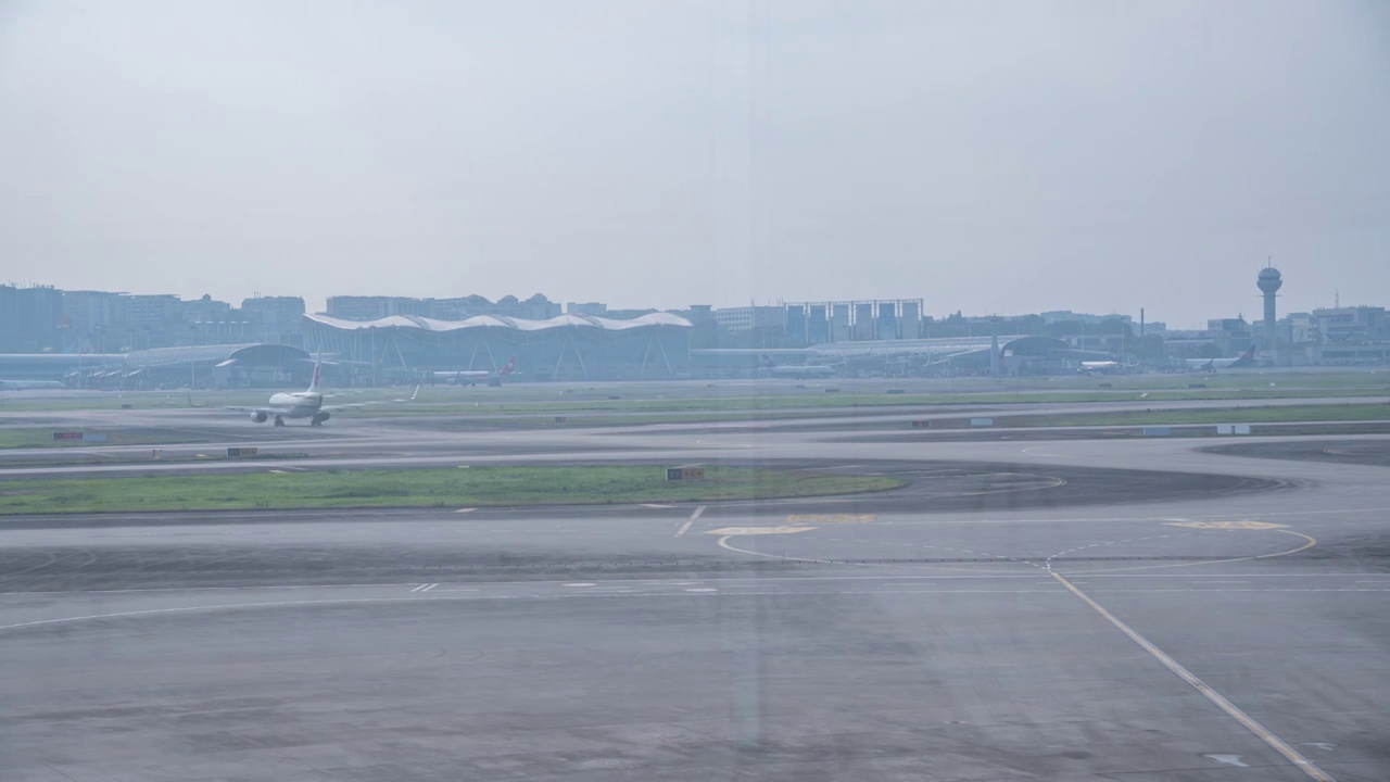 8K30P重庆江北机场T3航站楼外景延时视频视频下载