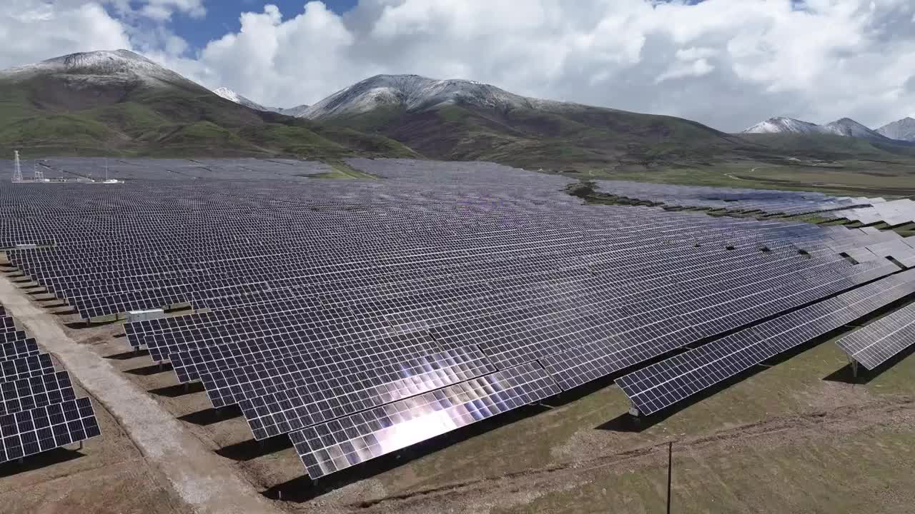 光伏发电太阳能景观视频下载