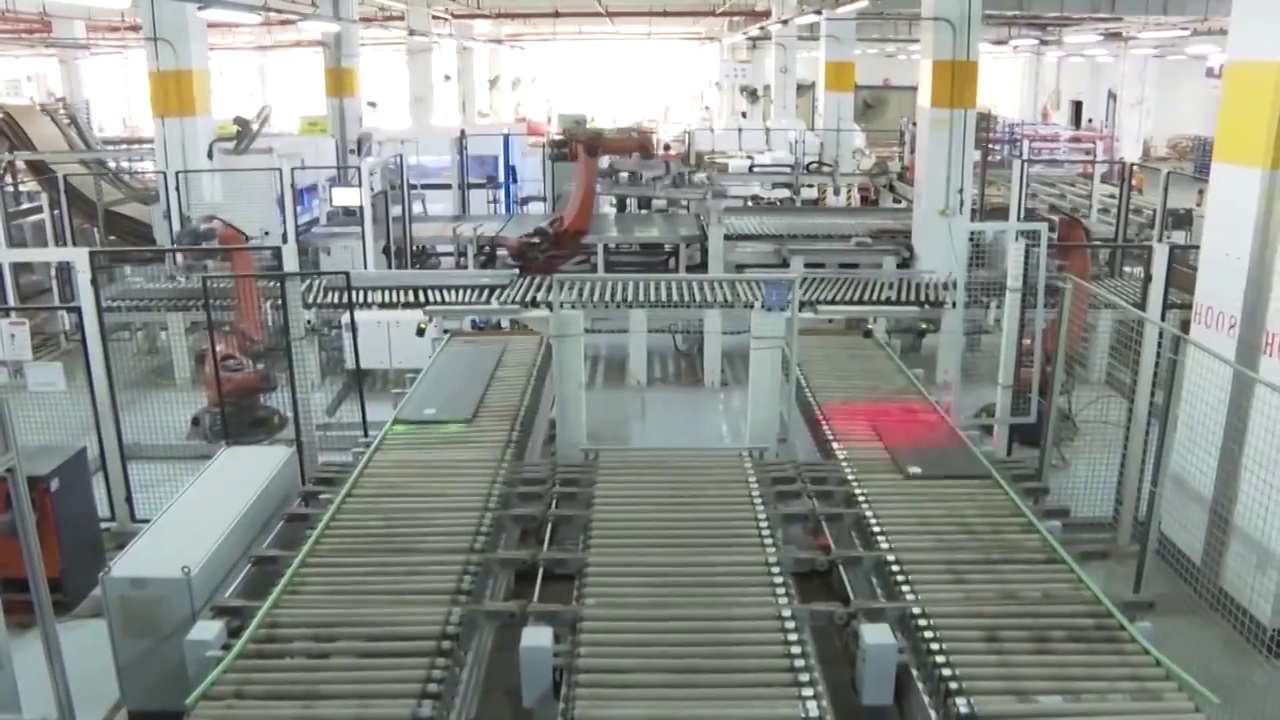 中国高科技自动化生产线流水线内部生产（选编）视频素材