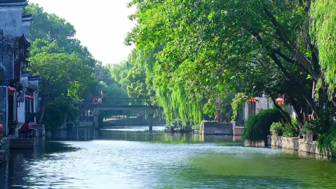 4K 浙江省 湖州市 南浔 古镇 百间楼 实时 视频视频素材