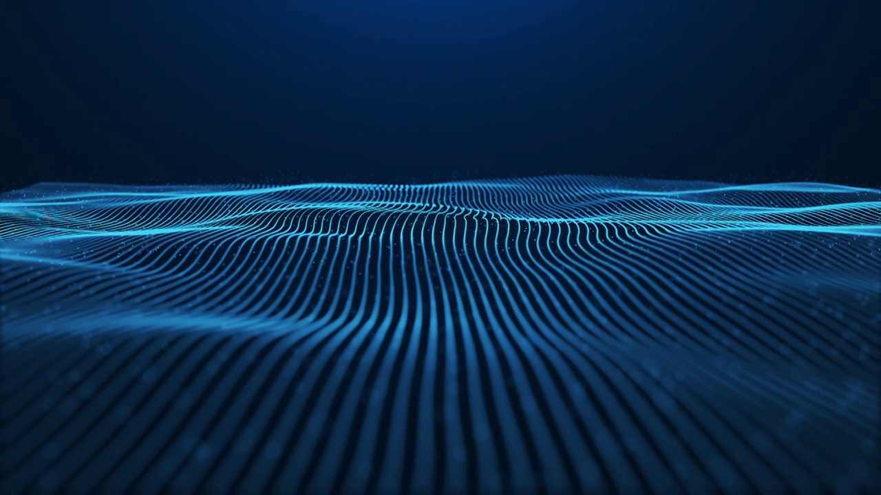 数字科技感动感线条波浪背景动画视频下载