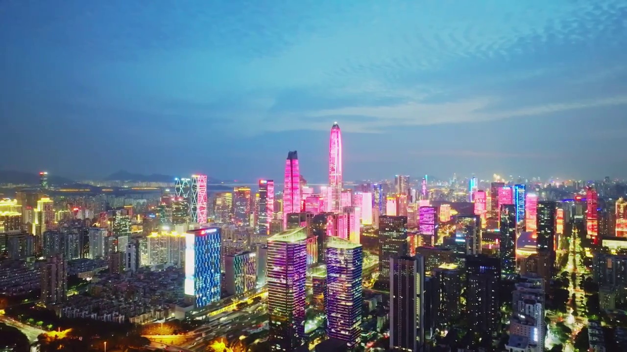 航拍深圳城市建筑都市风光视频素材