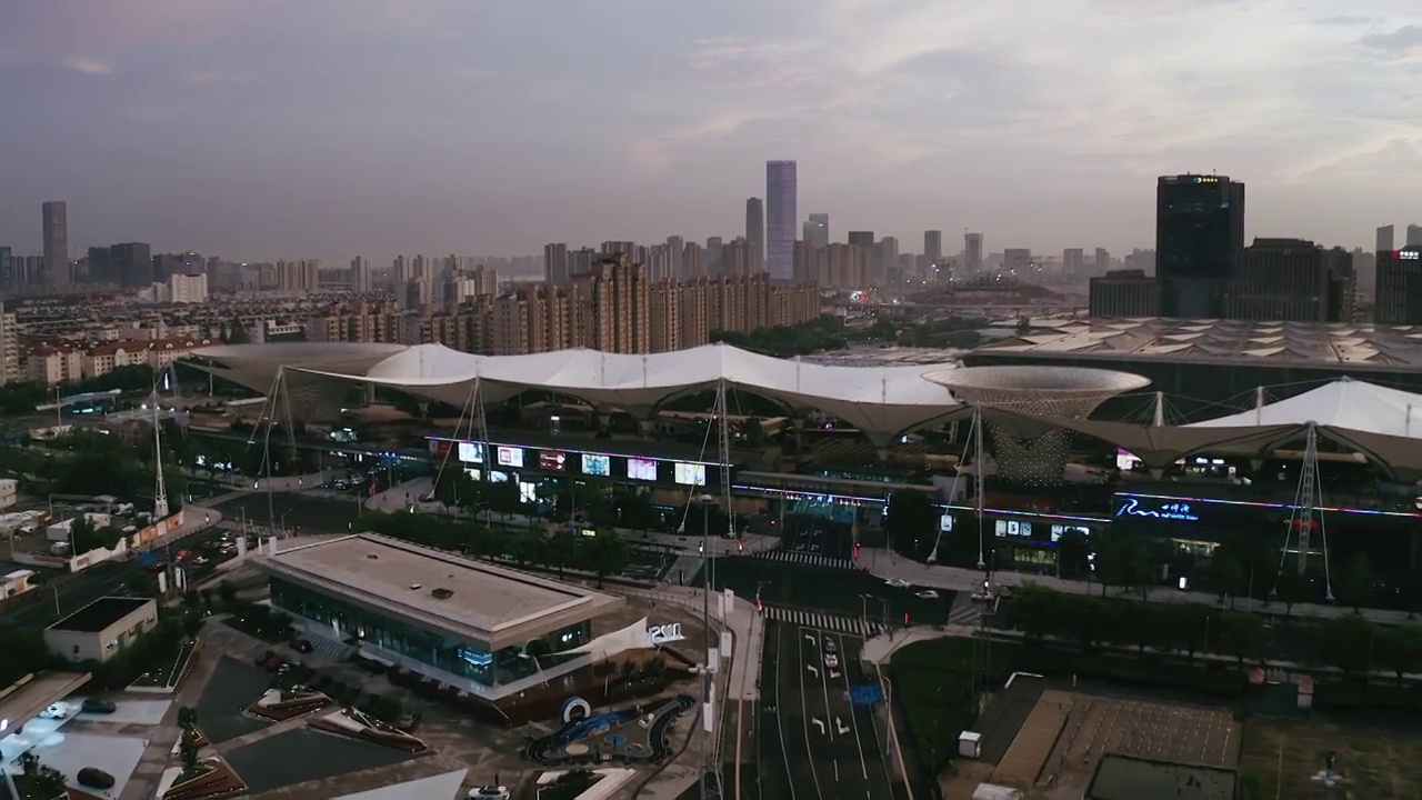 上海世博源商场航拍视频素材