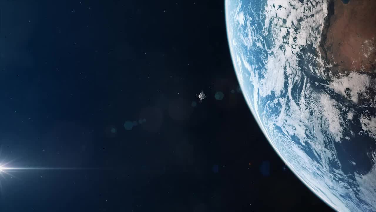 地球卫星宇航员视频素材