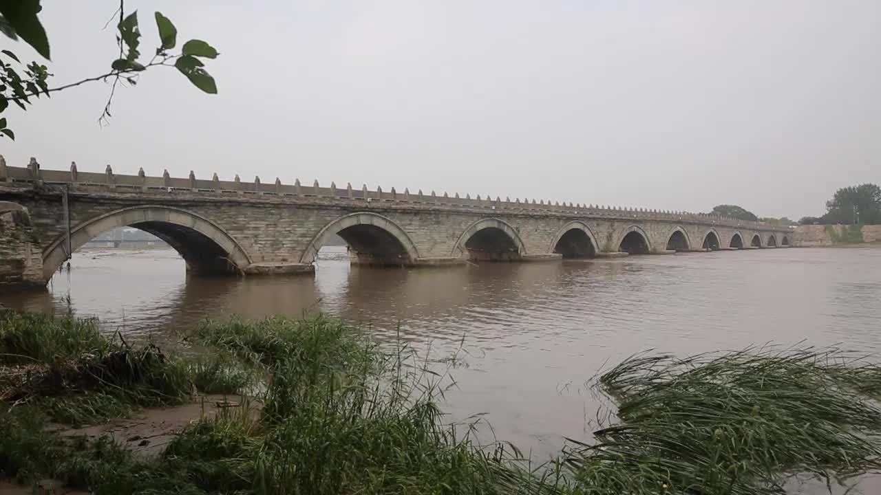 洪水过后的卢沟桥视频下载