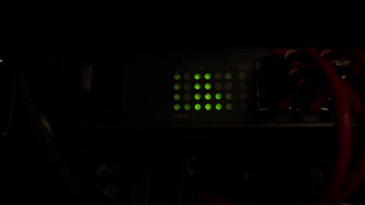 机器后台闪烁的灯视频素材