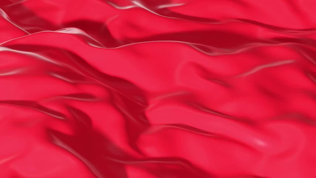 红色柔软的布料飘动面料纺织绸缎丝绸视频素材