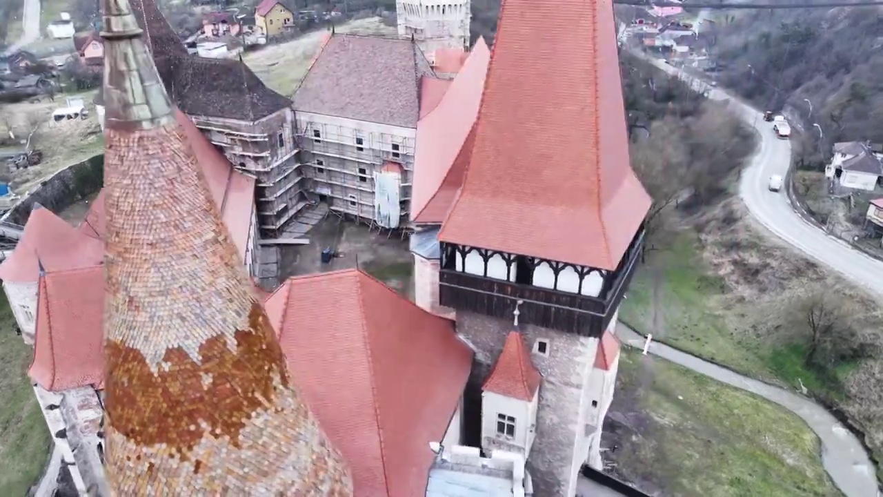 欧洲最大城堡罗马尼亚科尔温城堡视频下载