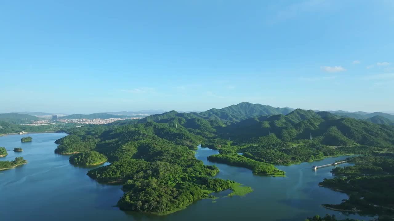 广东珠海高速公路航拍视频素材