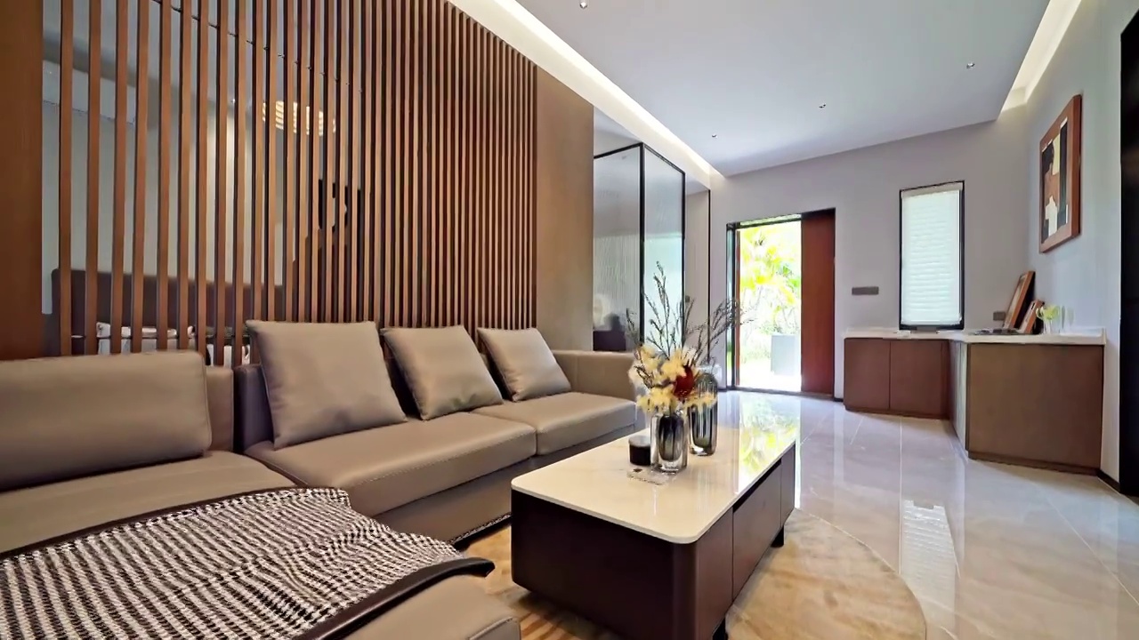 现代风格样板间高端住宅客厅视频下载