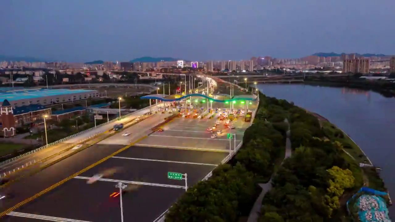 青岛胶州湾大桥收费站延时视频下载