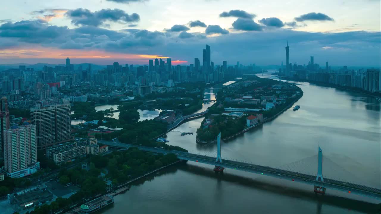 广州CBD城市延时视频素材