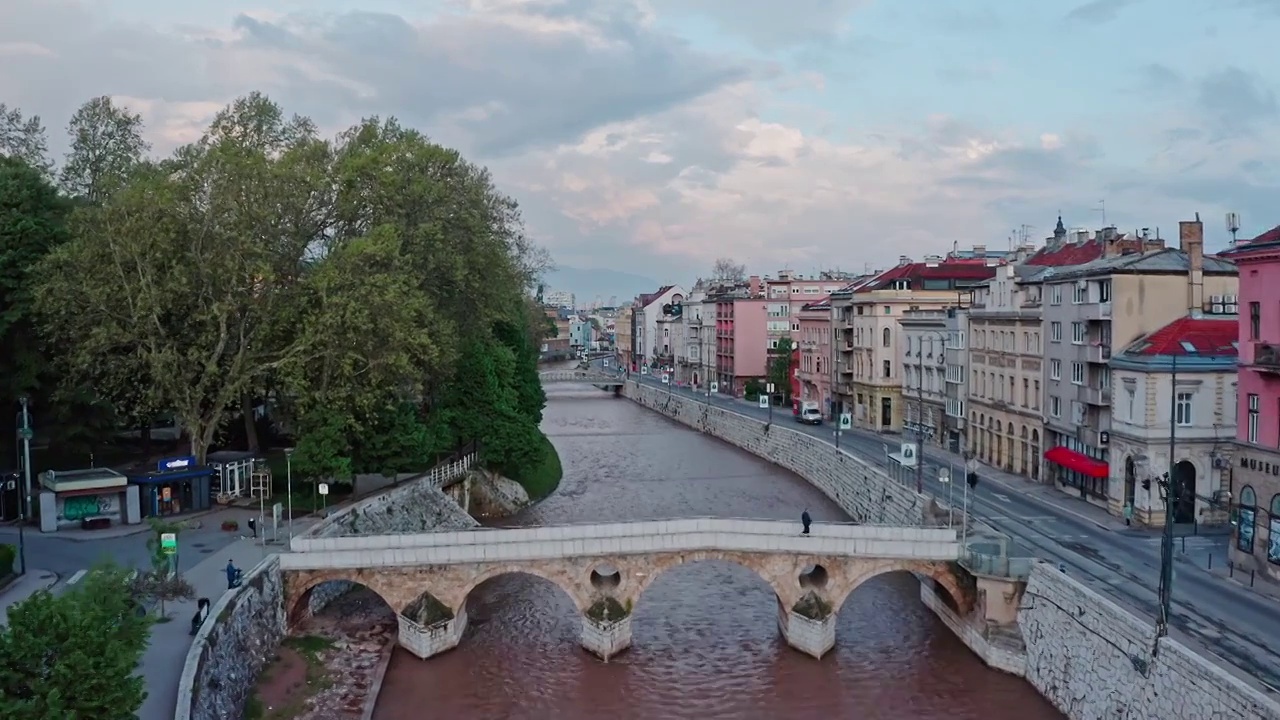 拉丁桥，萨拉热窝，第一次世界大战导火索，普林西普桥，巴尔干的火药桶视频下载