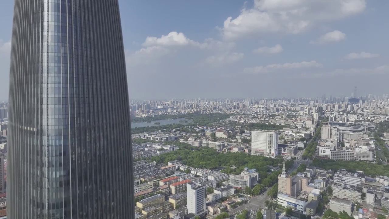 中国山东济南绿地中心航拍视频素材