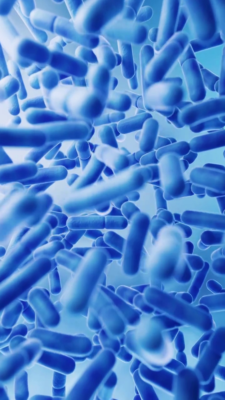 微观生物细菌背景3D渲染视频素材