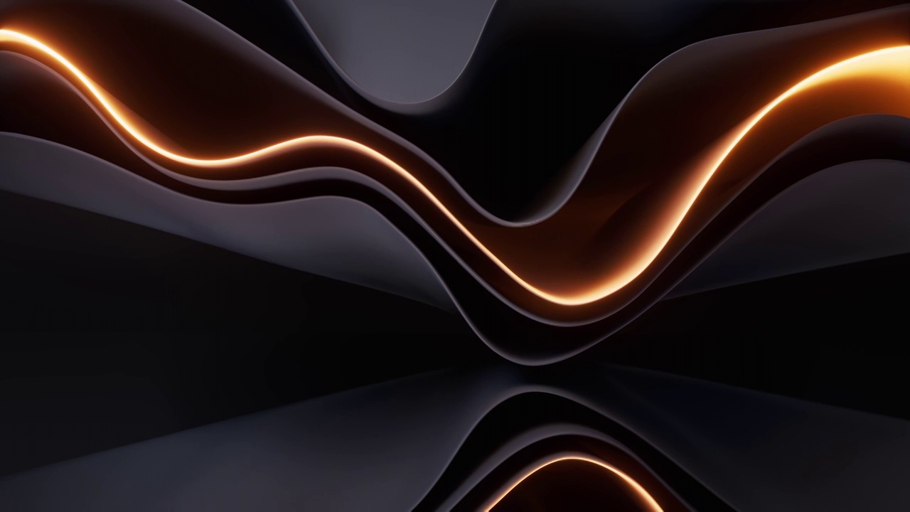 黑色流动的多层曲面3D渲染视频下载