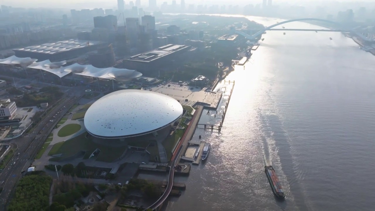 上海世博会馆航拍视频下载